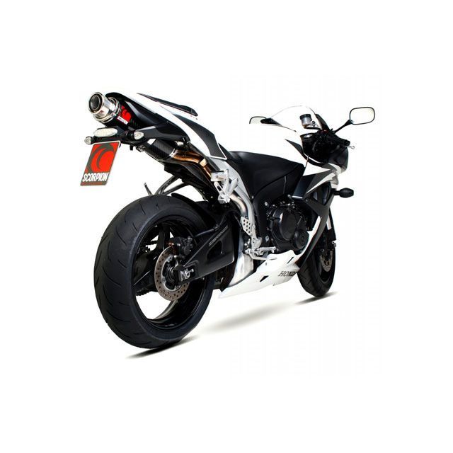 SCORPION Stealth スリップオン Carbon Fibre Sleeve Homologated Honda CBR 600 RR 2007-2012 | HA102CEO scom_HA102CEO スコーピオン マフラー本体 CBR …|パークアップ 店