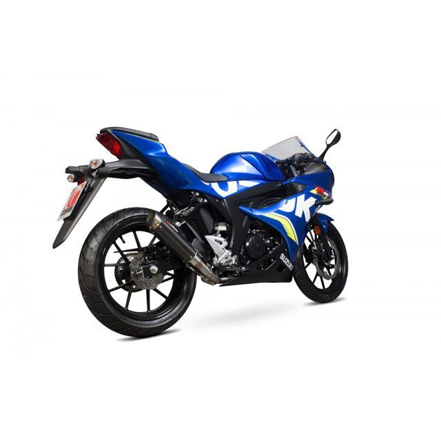 SCORPION RP1-GP フルシステム カーボンファイバースリーブ Suzuki GSX-R125 2017-2018 ｜ SI1012CEM scom_SI1012CEM スコーピオン マフラー本体 GSX-R 125/GSX-R 150