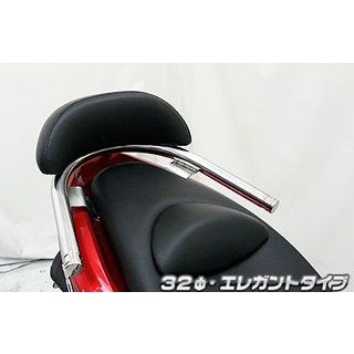 WirusWin PCX（JF28）用 バックレスト付き 32φタンデムバー タイプ エレガントタイプ バックレストサイズ ラージ ウイルズウィン タンデム用品 PCX