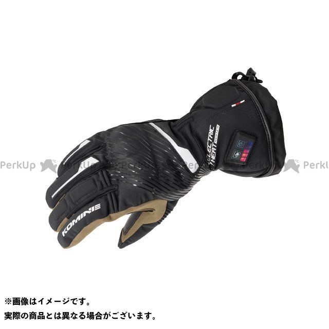 KOMINE 2020-2021秋冬モデル EK-215 デュアルヒートプロテクトエレクトリックグローブ（ブラック） サイズ L ・08-215 コミネ 電熱ウェア・防寒用品