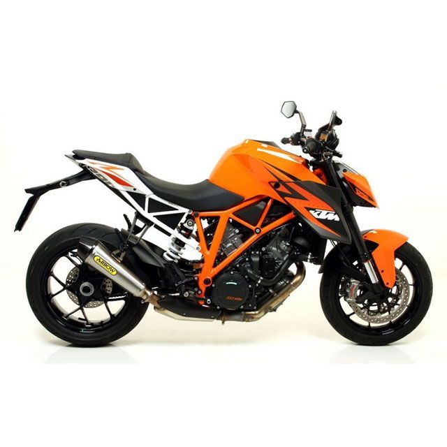 ARROW KTM 1290 SUPER DUKE R 14 HOMOLOGATED NICHROM X-KONE SILENCER WITH CARBON END CAP FOR ORIGINAL COLLECTORS ｜ 71820XKI arr_…