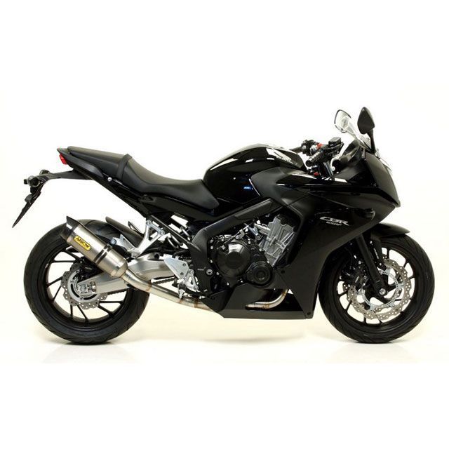 ARROW HONDA CBR 650 F 14/CB 650 17 HOMOL. TITANIUM THUNDER SILENCER WITH CARBON END CAP FOR COLLECTORS | 71821PK arr_71821PK ア…