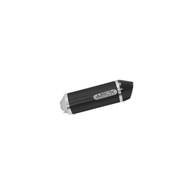 ARROW SUZUKI SV 650 16 HOMOLOGATED ALUMINIUM DARK RACE-TECH SILENCER WITH CARBON END CAP FOR LINK PIPE ｜ 71846AKN arr_71846AKN…