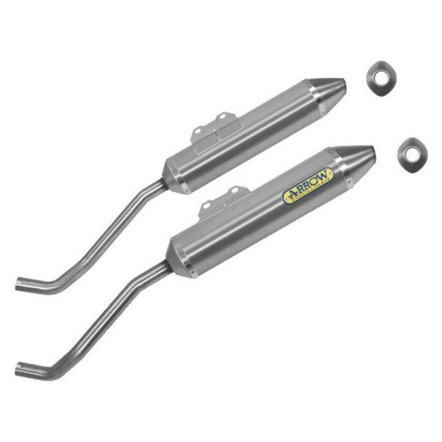 ARROW YAMAHA XT 660 X/ XT 660R 04-10 L ＆ R TITANIUM EXHAUSTS FOR STCOK COLLECTORS ｜ 72603PO arr_72603PO アロー マフラー本体｜パークアップ 店