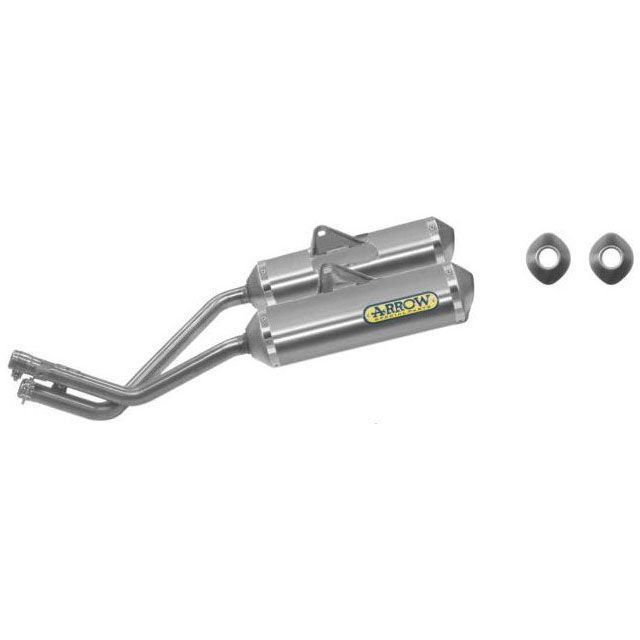 ARROW HONDA FMX 650 05- 06 L ＆ R ALUMINIUM HOMOLOGATED EXHAUSTS ｜ 72607AO arr_72607AO アロー マフラー本体