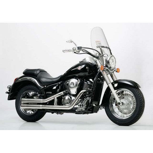 Falcon Double Groove チョッパースタイル フルエキゾーストシステム （2-2） KAWASAKI VN 900 Classic （2006-2016） ｜ 6525 fal_65250307 ファルコン マフラー本体 VN 900 …