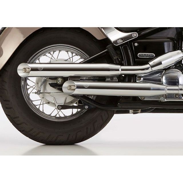 Falcon Cromo Line 2 サイレンサー 右側 1マニフォールド付き （rear cylinder） シルバー ｜ 65240441 fal_65240441 ファルコン インナーサイレンサー XVS650 Drag Star XVS65…