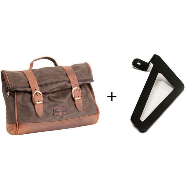 CustomAcces Vintage Left Leather Saddlebag ＋ Left Universal Support Orange ｜ ALV004T cma_ALV004T カスタムアクセス ツーリング用バッグ｜パークアップ 店