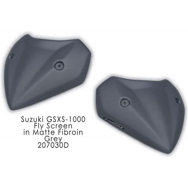 PYRAMID PLASTICS Suzuki GSX-S 1000 Fly Screen Matte Grey （Matte Fibroin Grey） 2015＞ ｜ 207030D pyr_207030D ピラミッドプラスチック スクリーン関連パ…