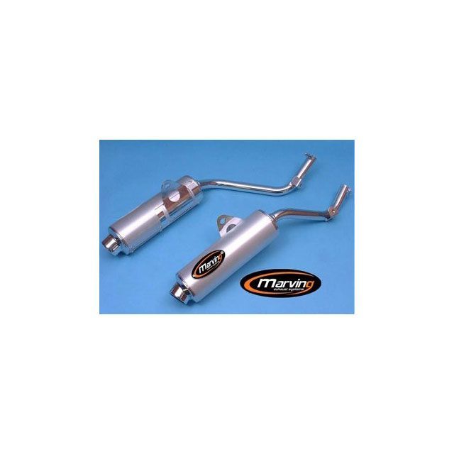 Marving デュアルマフラー Amacal ＆Oslash； 100 クロム ＋ アルミニウム - EU公道走行認可 for Honda NX 650 DOMINATOR 95 mvg_H-AAA-56-BC マービング マフラー本体 NX 650…