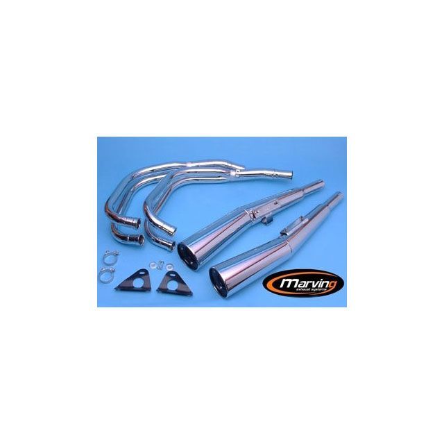 Marving フルシステム 4/2 Master クロム - EU公道走行認可 for Honda CB 750 KZ mvg_H-5001-BC マービング マフラー本体 CB 750 KZ