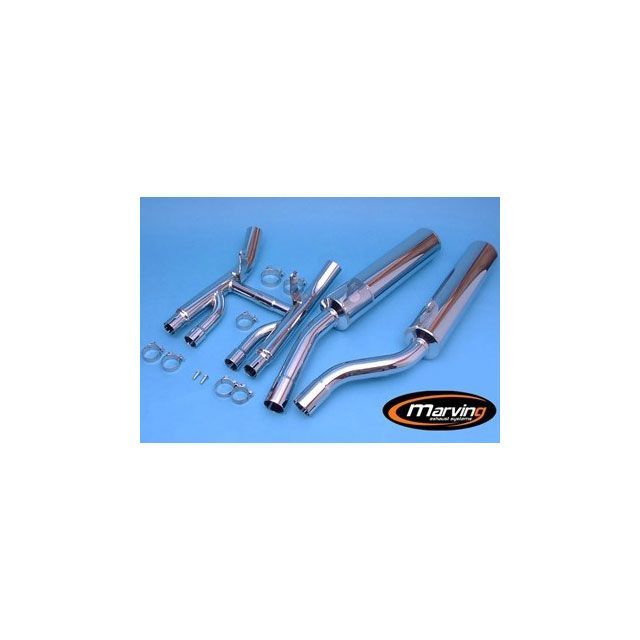 Marving デュアルマフラー Cylindrical Ø 100 クロム - EU公道走行認可 for Suzuki GSX 1100 G 91 mvg_S-2164-BC マービング マフラー本体 GSX 1100 G