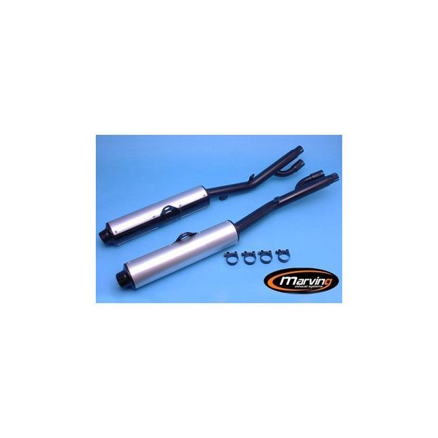 Marving デュアルマフラー Cylindrical ＆Oslash； 100 ブラック ＋ アルミニウム - EU公道走行認可 for Suzuki GSX 1100 F 90 mvg_S-2112-NC マービング マフラー本体 GSX 110&hellip;｜パークアップ 店