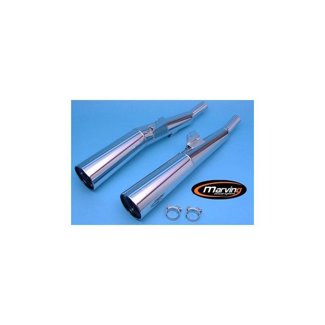 Marving デュアルマフラー Master クロム - EU公道走行認可 for Yamaha XS 400 82 mvg_Y-2025-BC マービング マフラー本体 XS 400