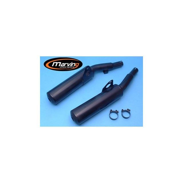 Marving デュアルマフラー Cylindrical ＆Oslash； 100 ブラック - EU公道走行認可 for Yamaha FJ 1200 87 mvg_Y-2098-NC マービング マフラー本体 FJ 1200｜パークアップ 店