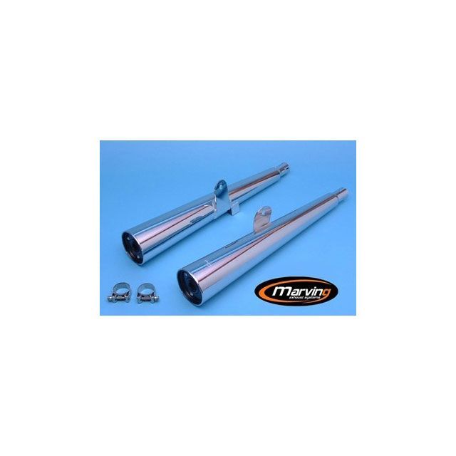 Marving デュアルマフラー Marvi クロム - EU公道走行認可 for Kawasaki Z 250 mvg_K-2096-BC マービング マフラー本体 Z 250