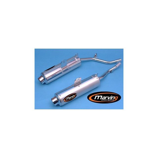 Marving デュアルマフラー Amacal ＆Oslash； 100 クロム ＋ アルミニウム - EU公道走行認可 for Aprilia 650 PEGASO 3（97-） mvg_A-AAA-67-BC マービング マフラー本体 650 PE…