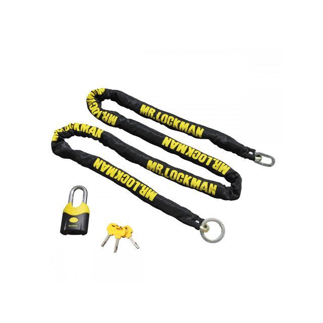 Mr．LOCKMAN ML-020 ストロング8 2.4m BK/YE 7701ML0202400 メーカー在庫あり ミスターロックマン チェーンロック