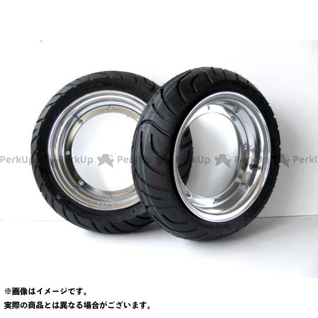 Sea Tac 10インチアルミホイール・タイヤセット 未組込 仕様 4本ハブ用 ホイール：4.0J タイヤ YUANXING 3.5-10 ca088 田中商会 ホイール本体 シャリー ダックス｜パークアップ 店