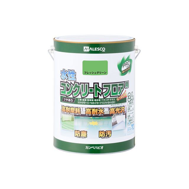 Kanpe Hapio 水性コンクリートフロア用 フレッシュグリーン 3.4L ・00467655161034 カンペハピオ D.I.Y.