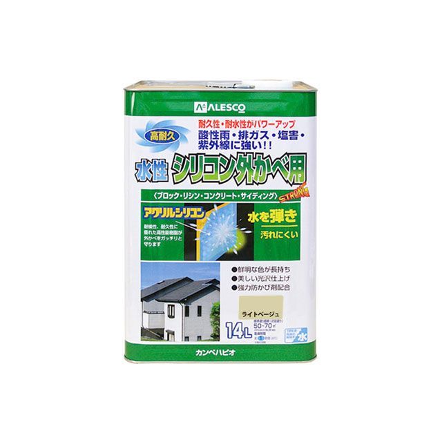 Kanpe Hapio 水性シリコン外壁用 ライトベージュ 14L ・00427650221140 カンペハピオ D.I.Y.｜パークアップ 店