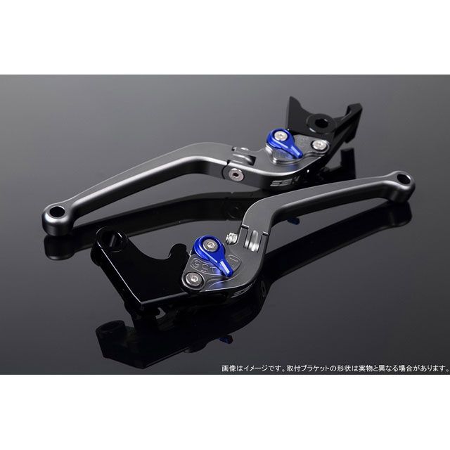 SPEEDRA アジャストレバー スタンダード可倒式（レバー本体カラー：マットチタン） アジャスターカラー マットブルー LVAM080TM-BE メーカー在庫あり SPEEDRA レバー スクランブラーカフェレーサー