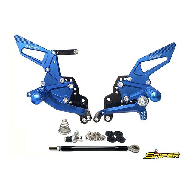 SNIPER GSX-R125 GSX-S125 バックステップ青 ABS対応4ポジション+レーシング用6ポジション SP0095BL メーカー在庫あり スナイパー バックステップ関連パーツ GSX-R125 ABS GSX-S125 ABS
