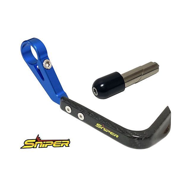 SNIPER カーボンブレーキレバーガード 青 汎用17-19mm SP0097BL_17 メーカー在庫あり スナイパー レバー 汎用
