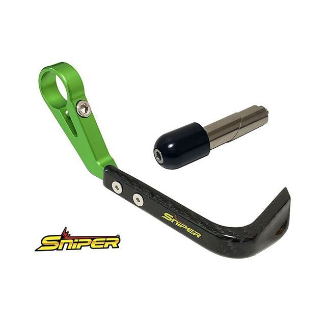 SNIPER カーボンブレーキレバーガード 緑 汎用17-19mm SP0097GR_17 メーカー在庫あり スナイパー レバー 汎用