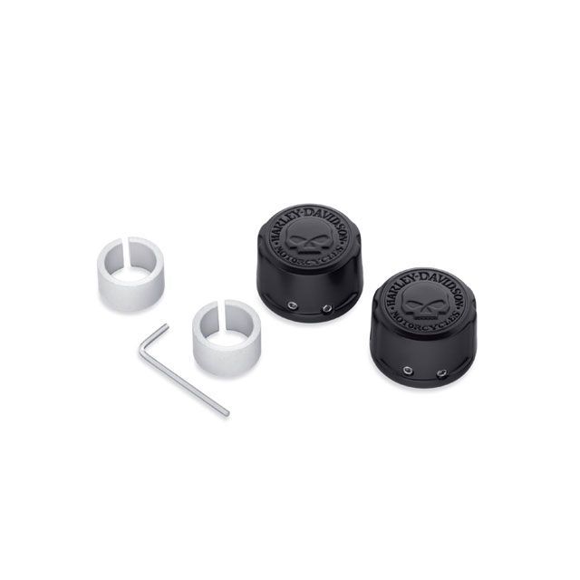 HARLEY-DAVIDSON Willie G Skull Front Axle Nut Covers 43000096 ハーレーダビッドソン ハーレーダビッドソン ソフテイル