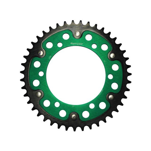 Supersprox リアスプロケット STEALTH（ステルス） 498-43T グリーン RST-498：43-GRN メーカー在庫あり スーパースプロックス スプロケット関連パーツ