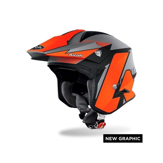 【メーカー直送】power-craf 2021 New Model Airoh Trr S PURE ORANGE MATT サイズ M(57-58) 力造 ジェットヘルメット|パークアップ 店
