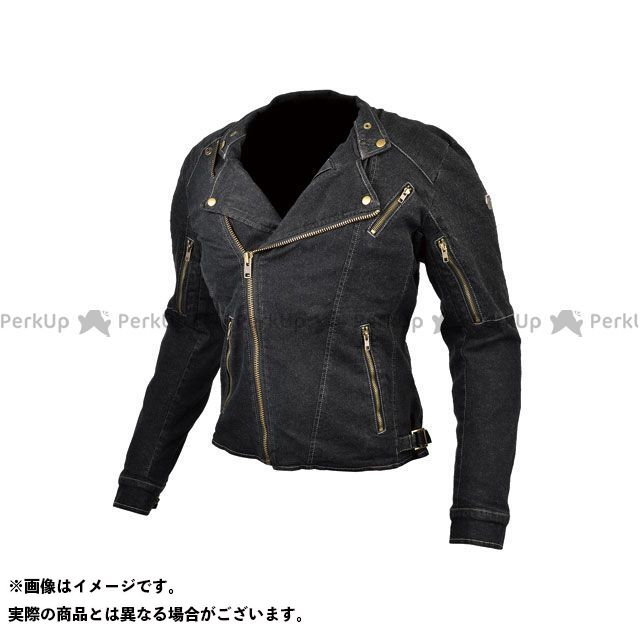 KOMINE 2021春夏モデル JK-154 プロテクトデニムダブルジャケット（ブラック） サイズ 2XL ・07-154 コミネ ジャケット