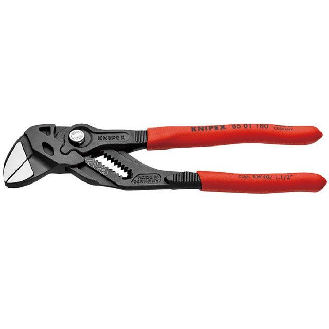 KNIPEX 8601-180SB ペンチ鍵（Φ40粍） 180粍 プラスチックコーティングハンドル ・8601-180SB 製造業者店卸し資産あり クニペックス お手々物の具