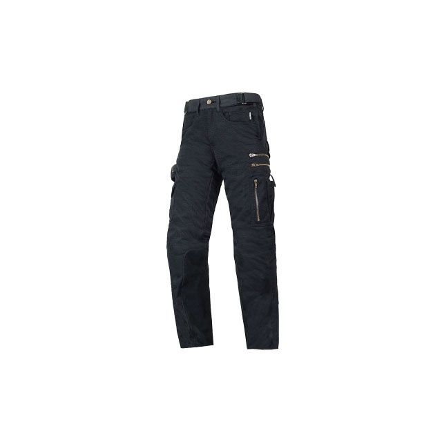Rough&Road 2021春夏モデル RR7516LF バイカーZIPメッシュパンツルーズフィット（ブラック） サイズ MWショート RR7516LFBK-S2 メーカー在庫あり ラフ＆ロード パンツ