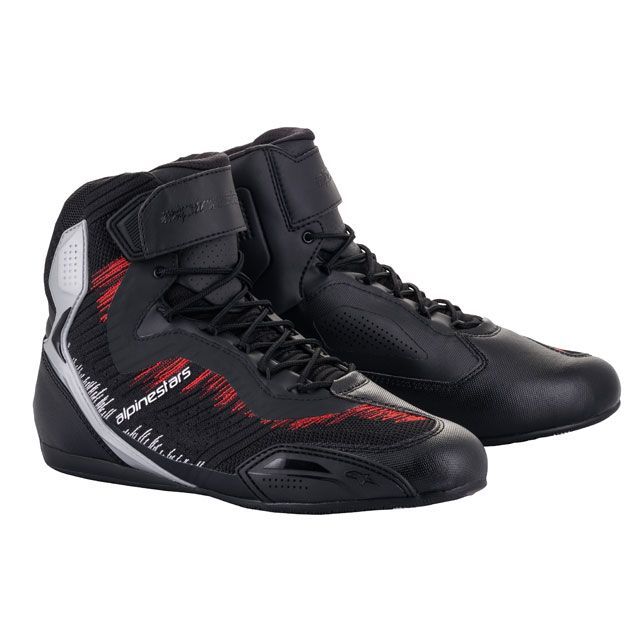 Alpinestars ファスター3 ライドニット シューズ（ブラック/シルバー/ブライトレッド） サイズ 26.0cm アルパインスターズ ライディングシューズ