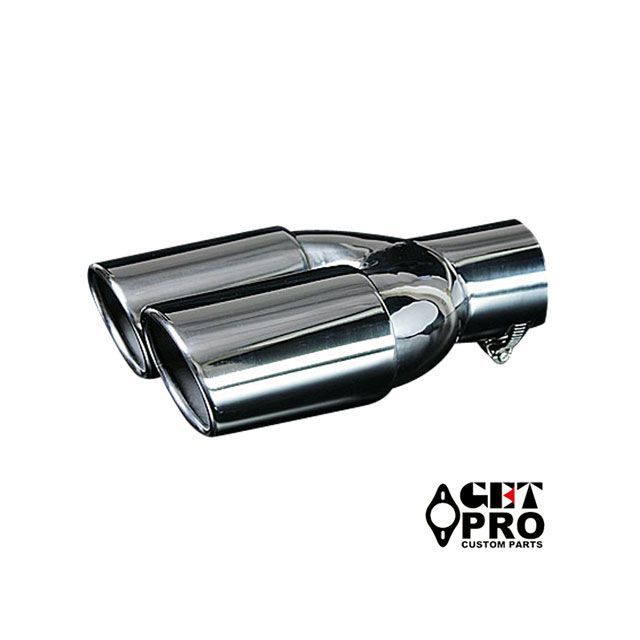 GET-PRO マフラーカッター 2本出し シルバー 汎用品(GTPAX8381)ゲットプロ GET-PRO
