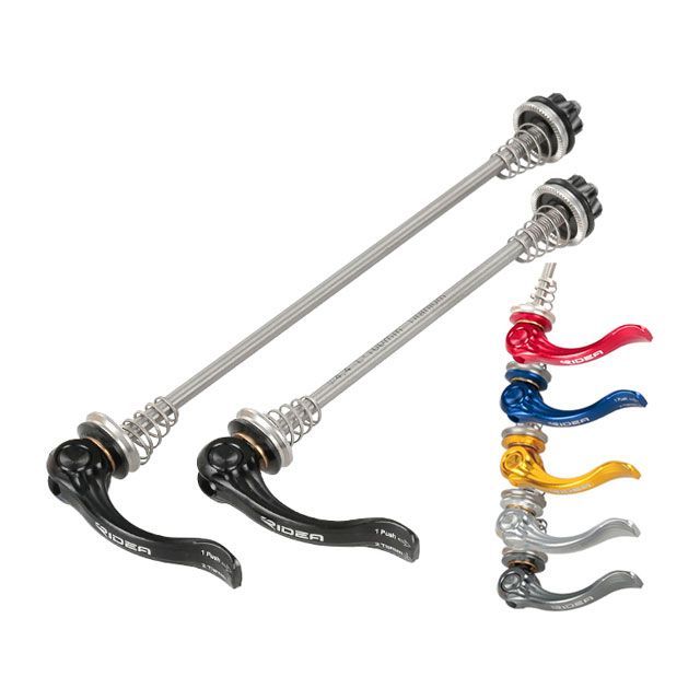 RIDEA ES3D-100/140 Ti Quick Release MTB F100/R140 色合い 黒いこと ES3D-100/140 リデア（銀輪） 部分品