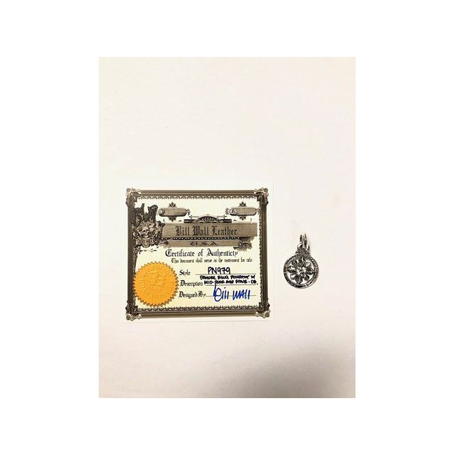 Bill Wall Leather SPACER RING W/MID STAR & STONE Pendant PN979 Bill Wall Leather アクセサリー|パークアップ 店