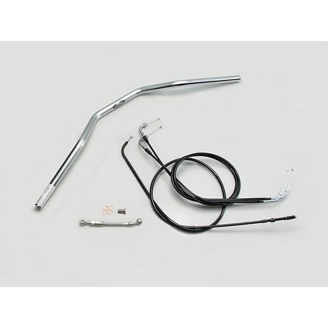 HURRICANE トラッカースペシャル ハンドルSET（クロームメッキ） H717-033C ハリケーン ハンドル関連パーツ W800｜パークアップ 店