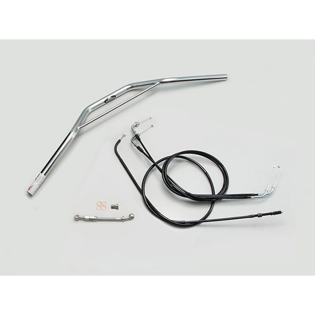 HURRICANE トラッカースペシャル ブリッジ付 ハンドルSET（クロームメッキ） H717-034C ハリケーン ハンドル関連パーツ W800