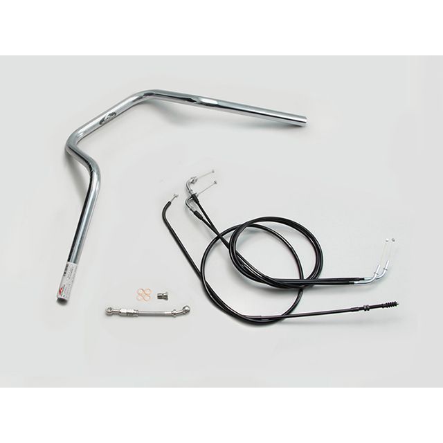 HURRICANE POLICE 5型 ハンドルSET（クロームメッキ） H717-069C ハリケーン ハンドル関連パーツ W800｜パークアップ 店