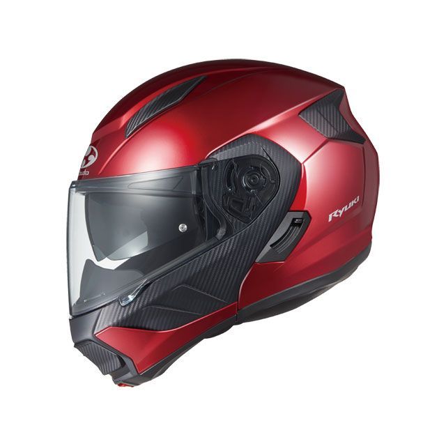 OGK KABUTO RYUKI（リュウキ） シャイニーレッド サイズ M/57-58cm オージーケーカブト システムヘルメット（フリップアップ）