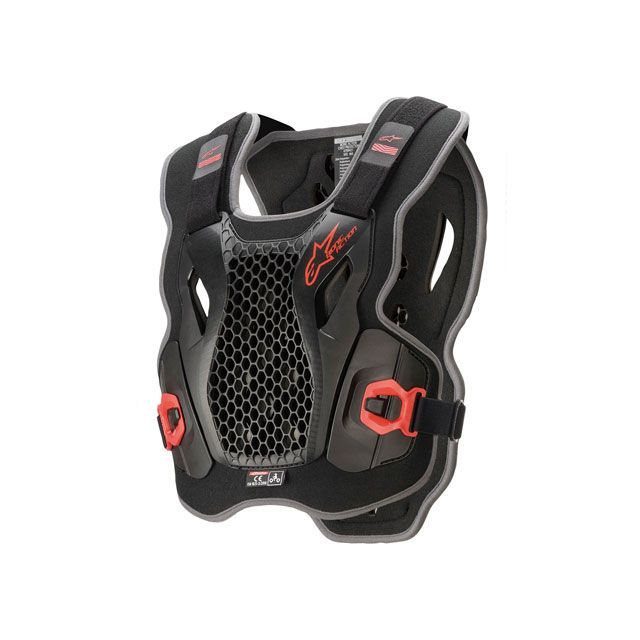 Alpinestars バイオニック アクション チェスト プロテクター（ブラック/レッド） サイズ XL/2XL C0945 メーカー在庫あり アルパインスターズ チェスト・ブレストガード