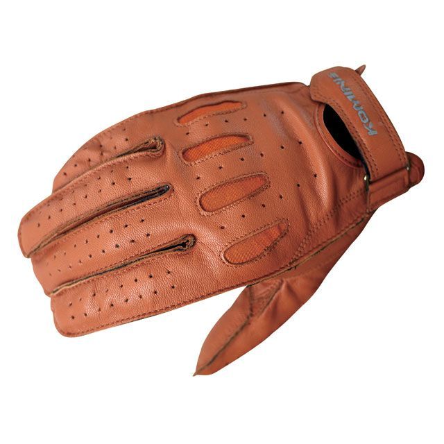 KOMINE GK-161 ヴィンテージショートレザーグローブ カラー ブラウン サイズ M ・06-161 コミネ レザーグローブ