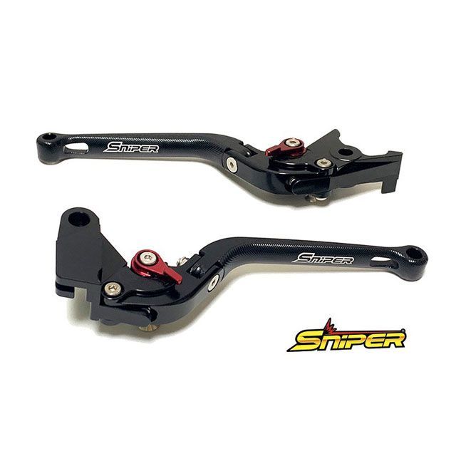 SNIPER Z900RS ZX-6R Ninja1000 Z1000 6段階アジャスター 可倒式 クラッチレバー＆ブレーキレバーセット 黒 SP0128BK メーカー在庫あり スナイパー レバー