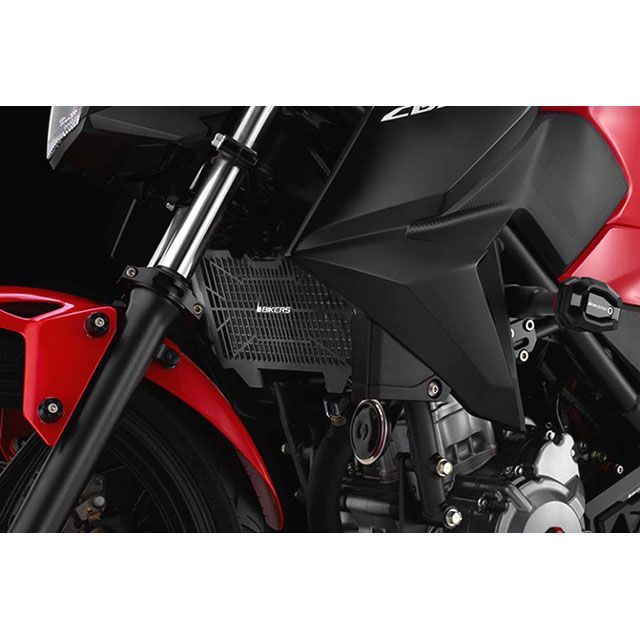 BIKERS ラジエターガード?ステンレス?チタンコート カラー ブラック(チタンコート) H0370-BLK バイカーズ ラジエター関連パーツ CB250F CBR250R|パークアップ 店