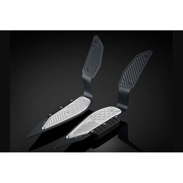 BIKERS フットプレート 左右セット カラー グレー/シルバー Y0316-GRY-SLV バイカーズ フロアボード・ステップボード XMAX｜パークアップ 店
