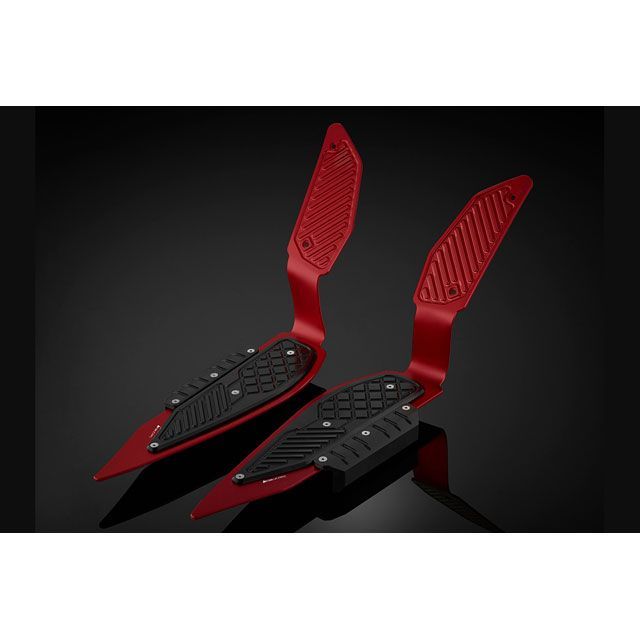 BIKERS フットプレート 左右セット カラー レッド/ブラック Y0316-RED-BLK バイカーズ フロアボード・ステップボード XMAX|パークアップ 店