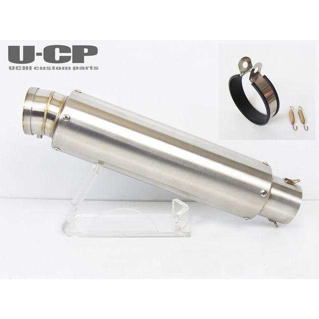 Uchi Custom Parts 汎用 ステンレスレーシングサイレンサー φ89×300 差込口φ50.8 MFST895030 ウチカスタム インナーサイレンサー